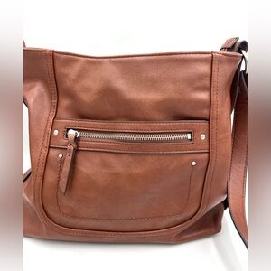 Inc International Concepts Crossbody Bag Medium Zipper Closure Brown